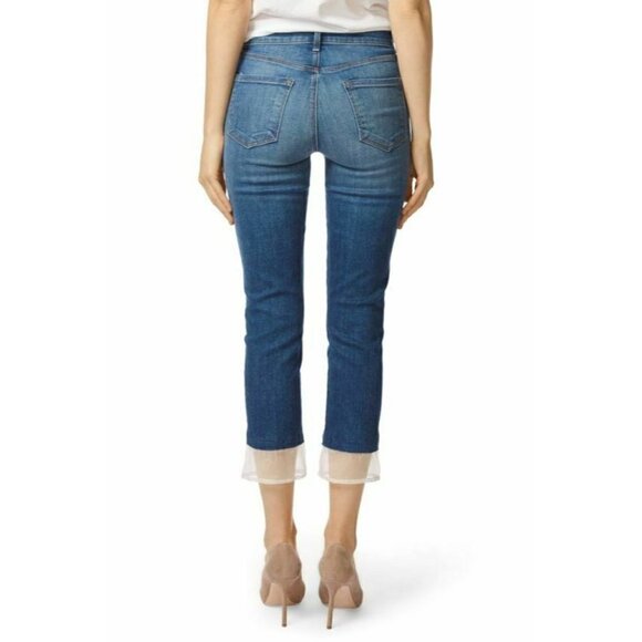 J Brand Denim Ruby High Rise Cropped Cigarette Jeans Size 25 Gossamer JB001570 - Picture 6 of 12